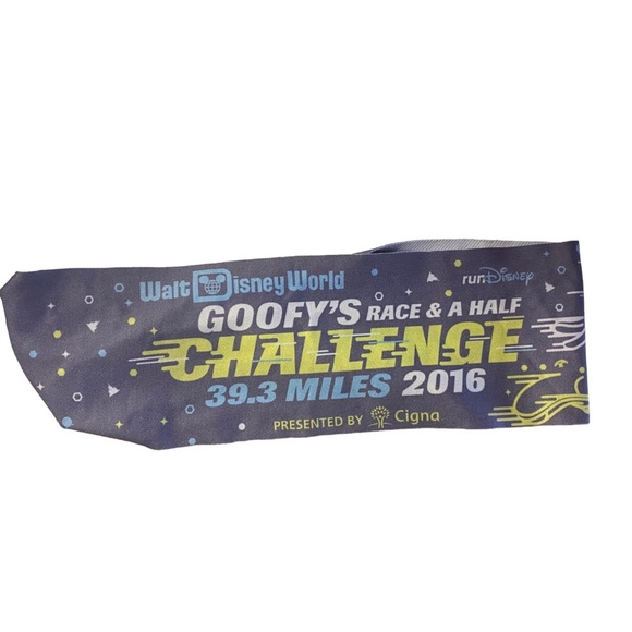 2016 Disney runDisney WDW Goofy's Race  & A Half Challenge Bondi Band Headband - Picture 3 of 3